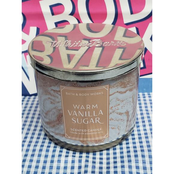 BBW Warm Vanilla Sugar Large 3 Wick Candle Home Fragrance Decor - Picture 1 of 2